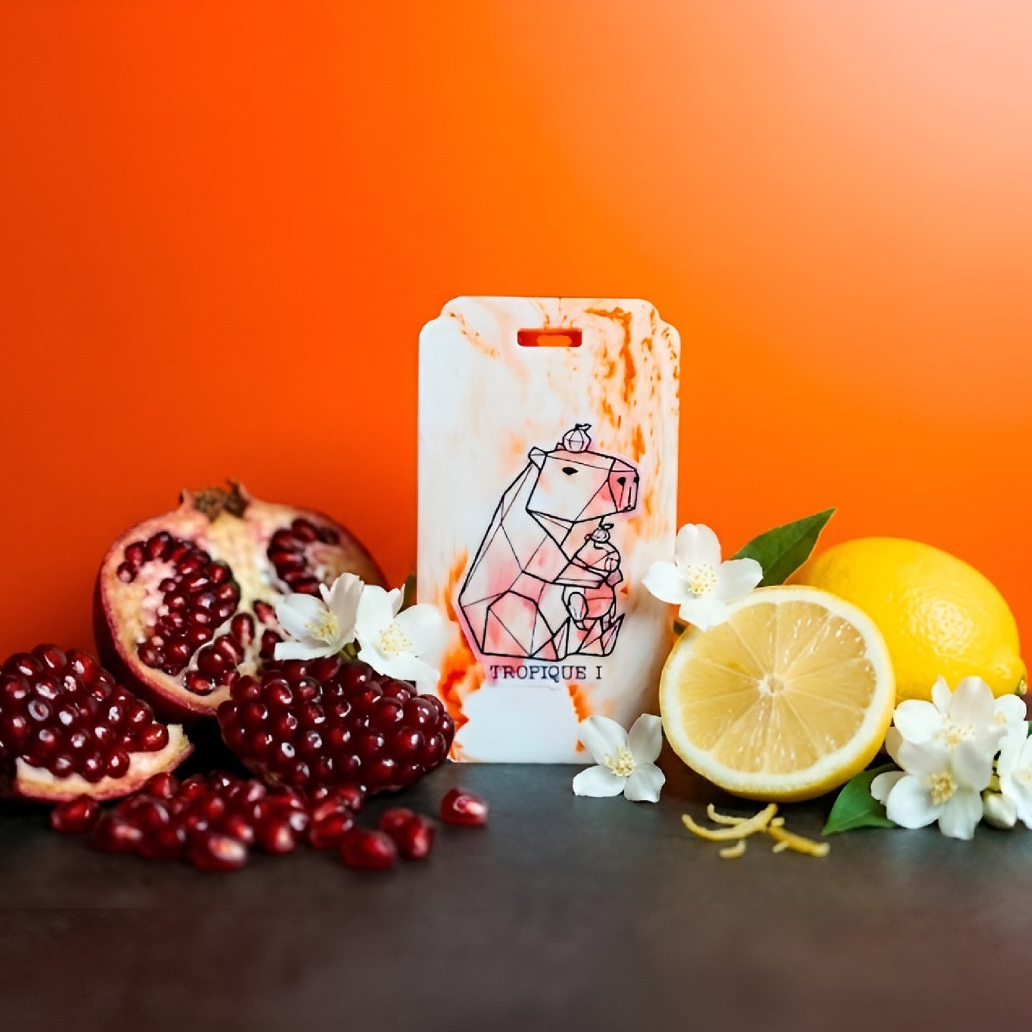 Tropique I | Tropical Pomegranate & Jasmine | Magnetic Car Scent