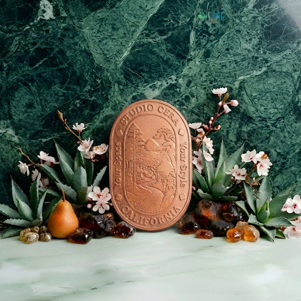Moonflower Forest Ceramic Car Diffuser | Magnetic Car Scent